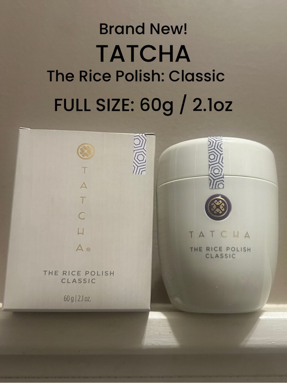 NWT Full Size 60g! TATCHA Rice Polish ‘Classic’ Exfoliant Powder